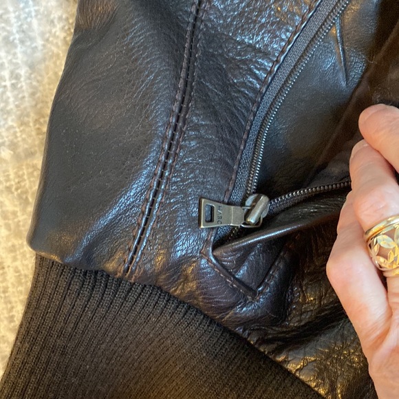 Classic leather Marc New York zip jacket - Picture 5 of 12